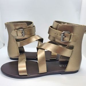 Gladiator/ Roman sandals pewter/gold